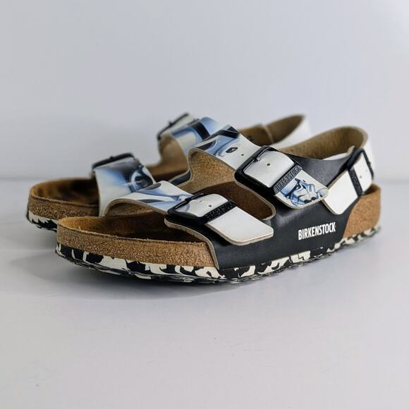 Birkenstock Sandals Milano Star Wars EU 38 White Black Storm Trooper Leather - Picture 14 of 15